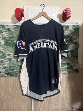 Majestic 2008 All Star Game American League Jersey Mens Size M Blue New York